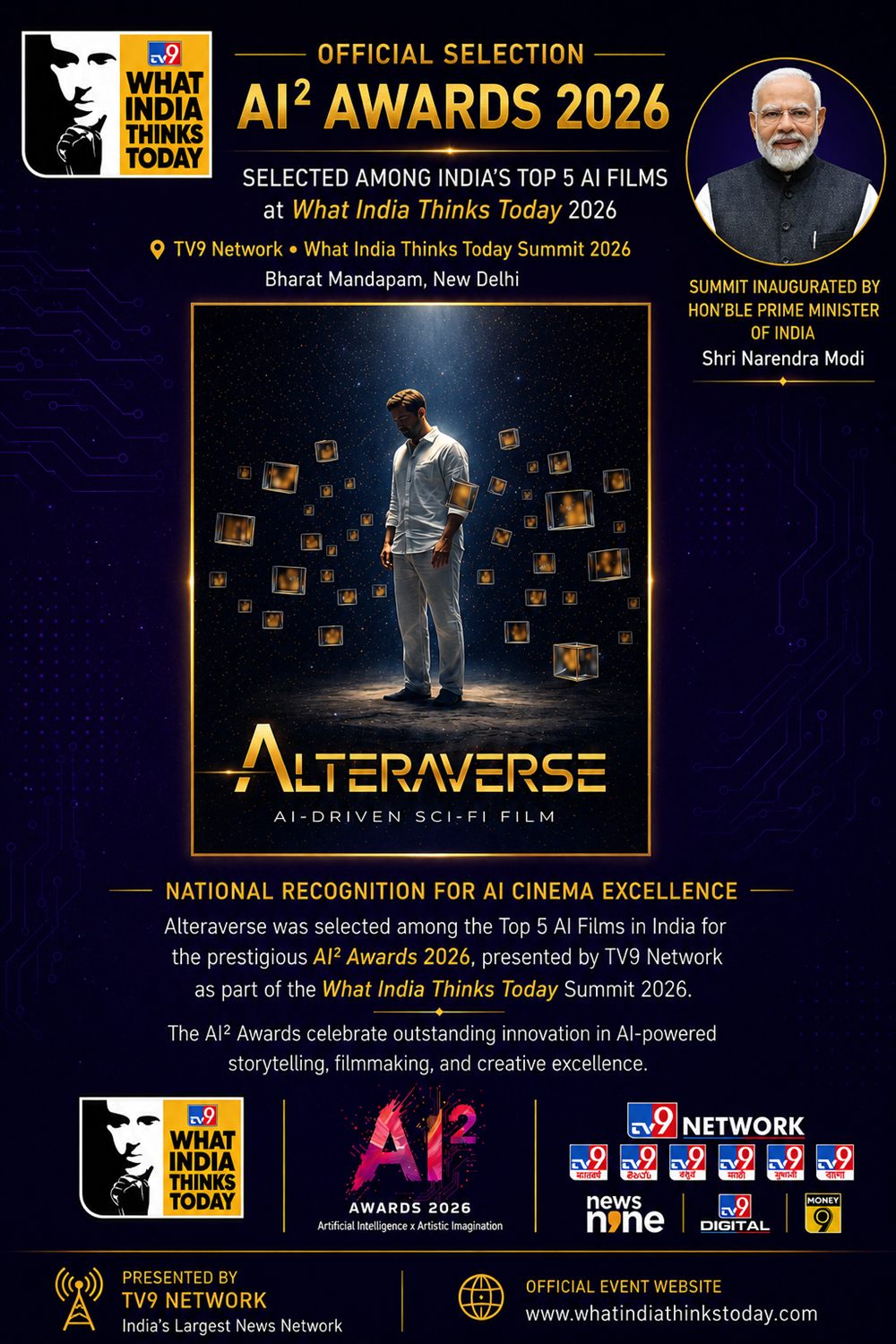 Alteraverse Selected Among India’s Top 5 AI Films — AI² Awards 2026